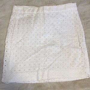 J. Crew white islet skirt